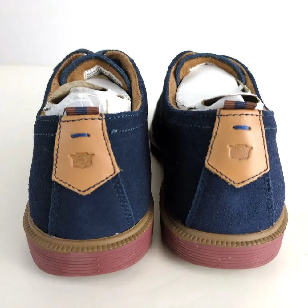 Florsheim Supacush Blue Suede Leather Oxford Dress Shoes, Boy's 6.5 New w/o Tags